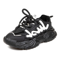 Кросівки осінь-зима 55015 чорно-білі (38-41) KT