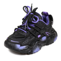 Кросівки осінь-зима 28031 чорно-фіолетові (27-32) KT