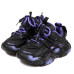 Кросівки осінь-зима 28031 чорно-фіолетові (27-32) KT 4