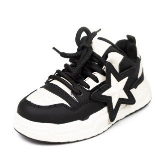 Кросівки зима 55022 чорно-білі (27-31) KT