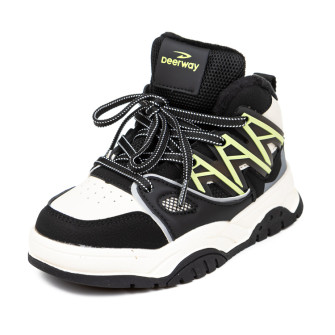 Кросівки осінь-зима 28030 чорно-зелені (27-31) KT