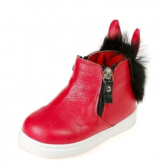 Зимние ботинки Minibel красные